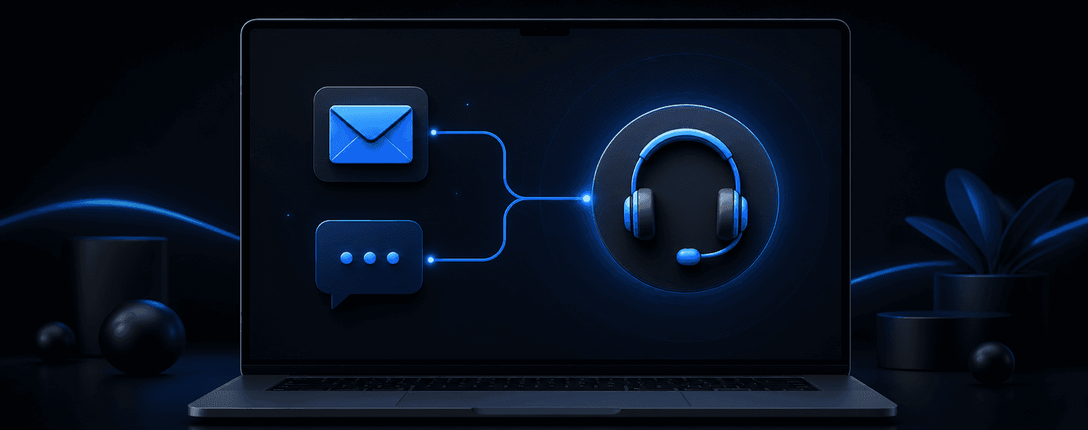 Illustration representing customer support and communication
